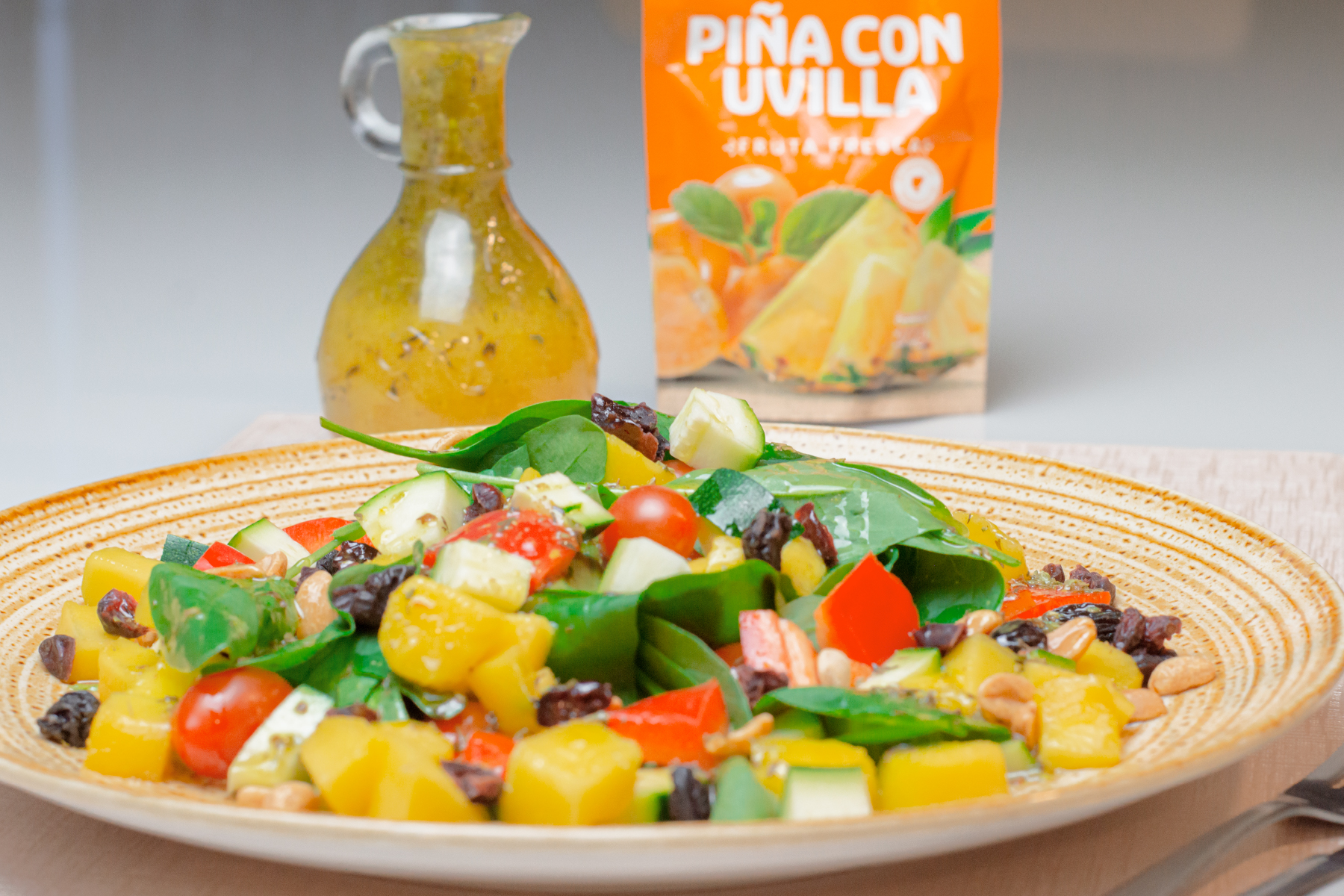 Ensalada de mango con vinagreta de tomillo